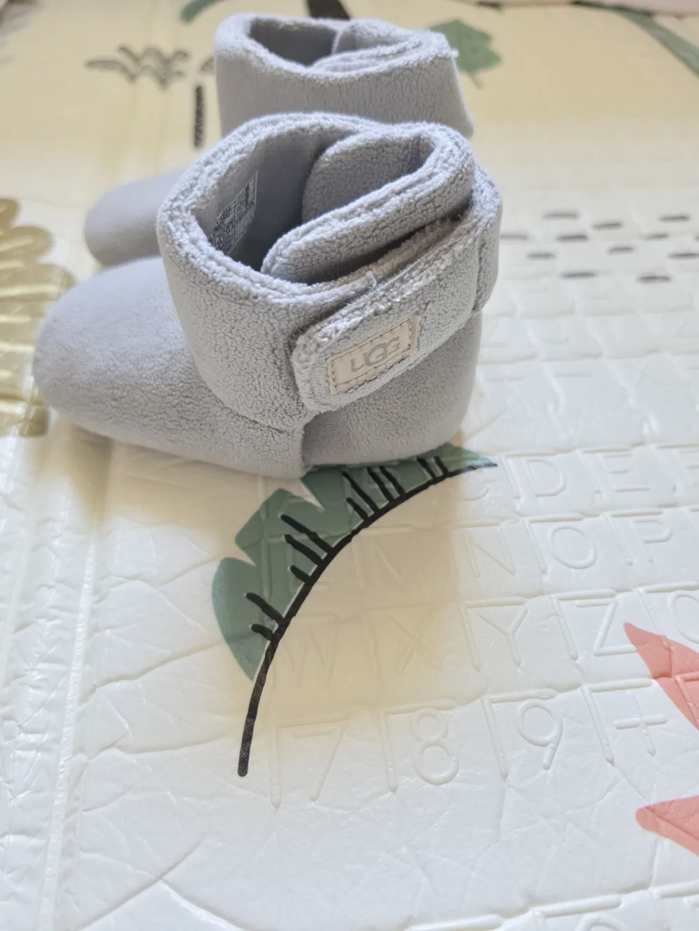 UGG Baby Light Gray Fleece Booties